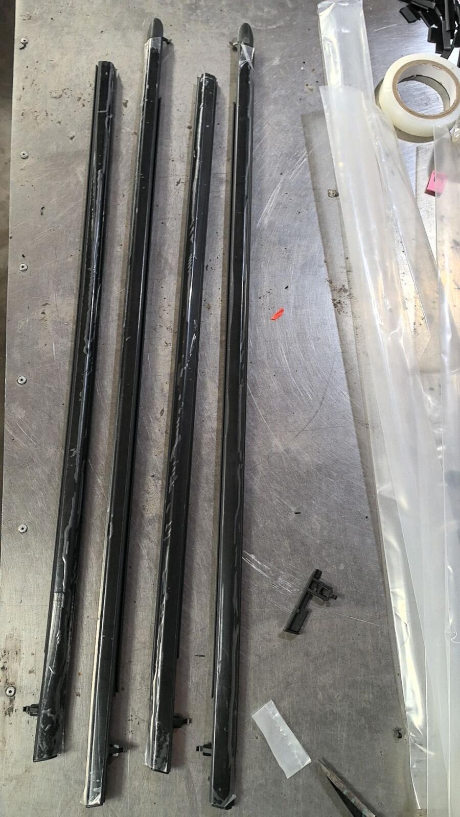 4Pcs Car Window Weatherstrip Black For Honda Fit 2015-2018 Car Weatherstrip Window Moulding Trim weatherstrip