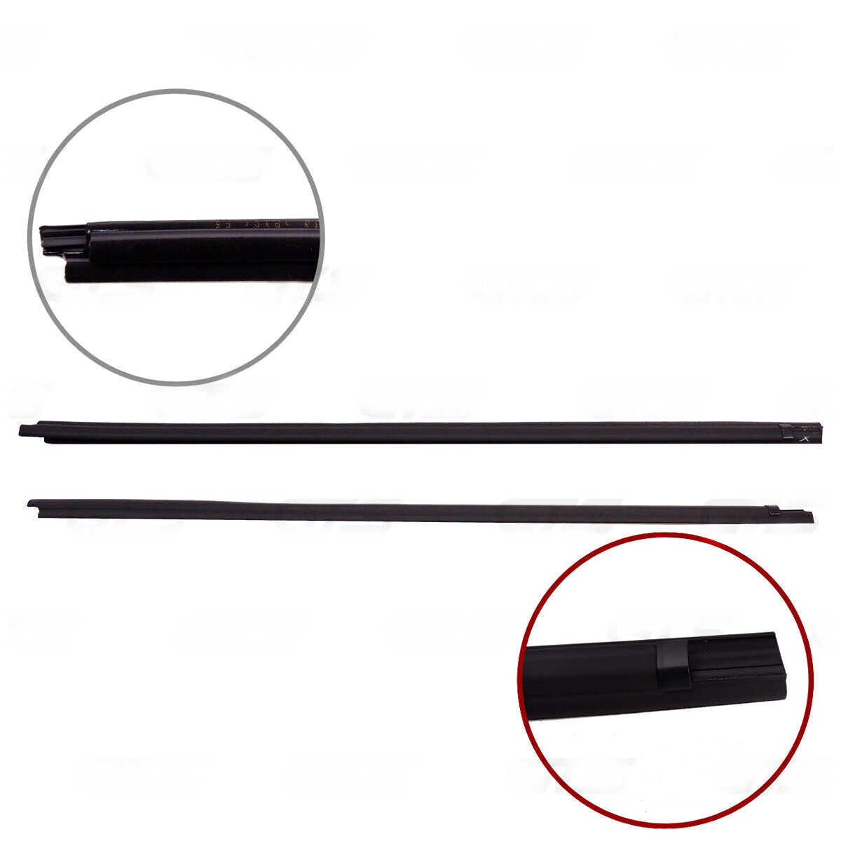 4Pcs Car Window Weatherstrip Black For Toyota Hilux Vigo 2 Door 04-15 Car Weatherstrip Window Moulding Trim 68162-0K020 68161-0K020 weatherstrip