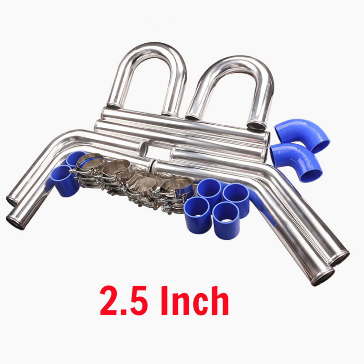 2.5 Inches Universal Aluminum Intercooler Piping Pipe Kit and Silicone Couplers EGRKIT Shop