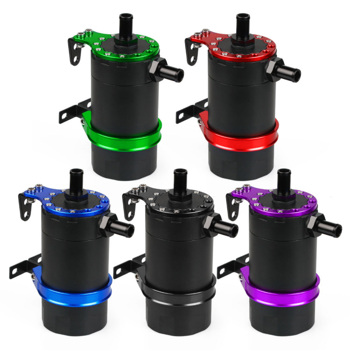 Aluminum Baffled Billet Oil Catch Tank Reservoir Kit Universal Oil Catch Can oil catch can