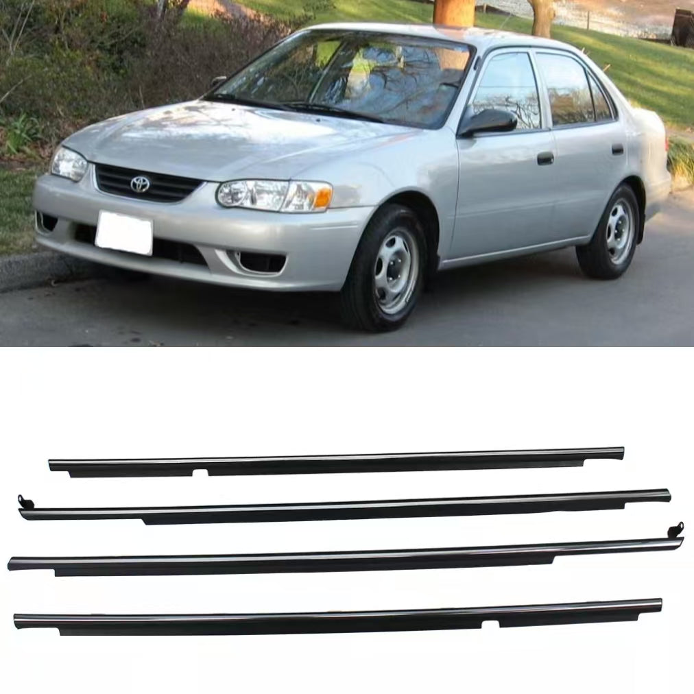 4Pcs Car Window Weatherstrip For Toyota Corolla 1999-2002 Car Weatherstrip Window Moulding Trim weatherstrip