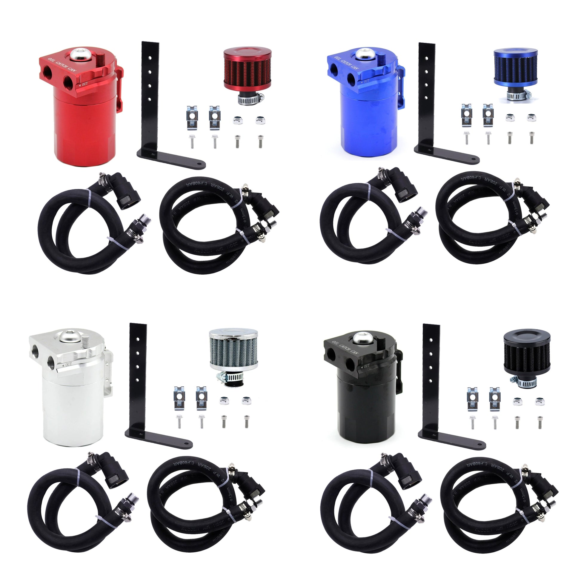 Oil Catch Can Aluminum Air Oil Separator with L-Bracket Catch Tank For Ford F150 5.0L 2.7L Raptor Expedition Ecoboost 3.5L oil catch can