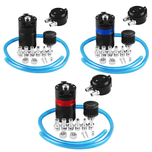 Aluminum Universal Oil Catch Can Kit Reservoir Polish Baffled Oil Catch Tank with Air Filter oil catch can