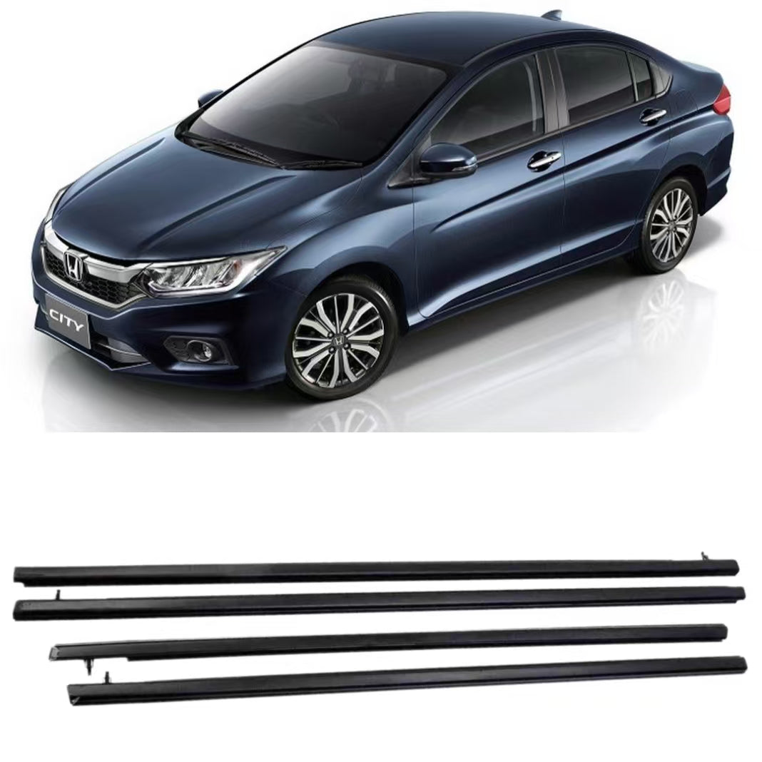 4Pcs Car Window Weatherstrip Black For Honda city 2015-2018 Car Weatherstrip Window Moulding Trim weatherstrip