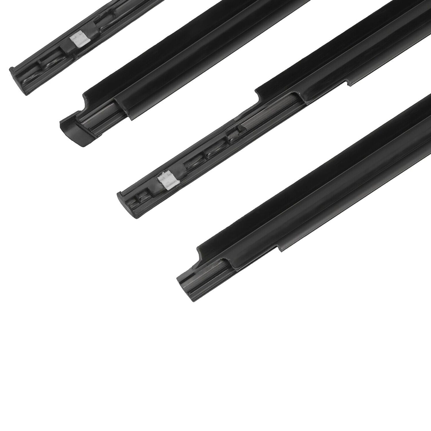 4Pcs Car Window Weatherstrip Black For Toyota Yaris Sedan 2007-2016 Car Weatherstrip Window Moulding Trim 68160-52150 68210-52150 68230-52130 68180-52130 weatherstrip