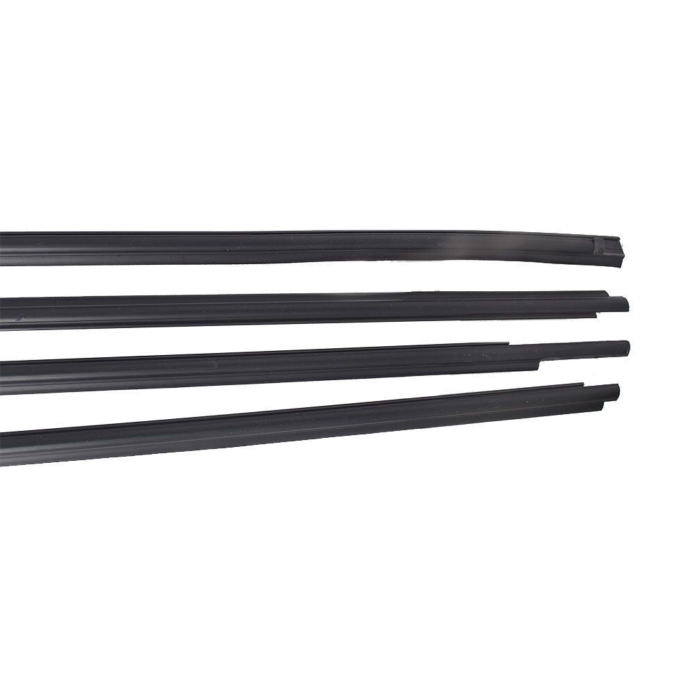 4Pcs Car Window Weatherstrip Black For Toyota Sequoia Tundra 2007-2018 Car Weatherstrip Window Moulding Trim 68160-0C020 68210-0C020 68163-0C020 68164-0C020 weatherstrip