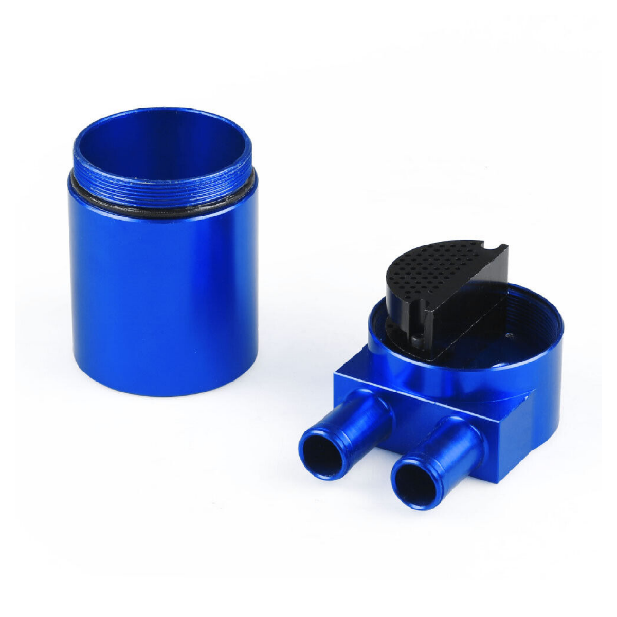 Billet Aluminum Oil Catch Can Tank Bottle Baffled For BMW N54 335i 535i Black oil catch can