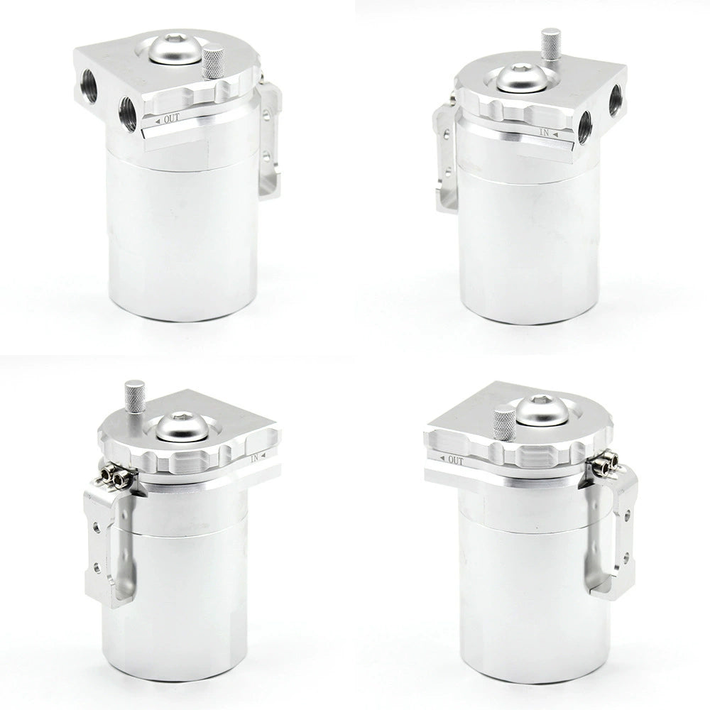 Oil Catch Can Aluminum Air Oil Separator with L-Bracket Catch Tank For Ford F150 5.0L 2.7L Raptor Expedition Ecoboost 3.5L oil catch can