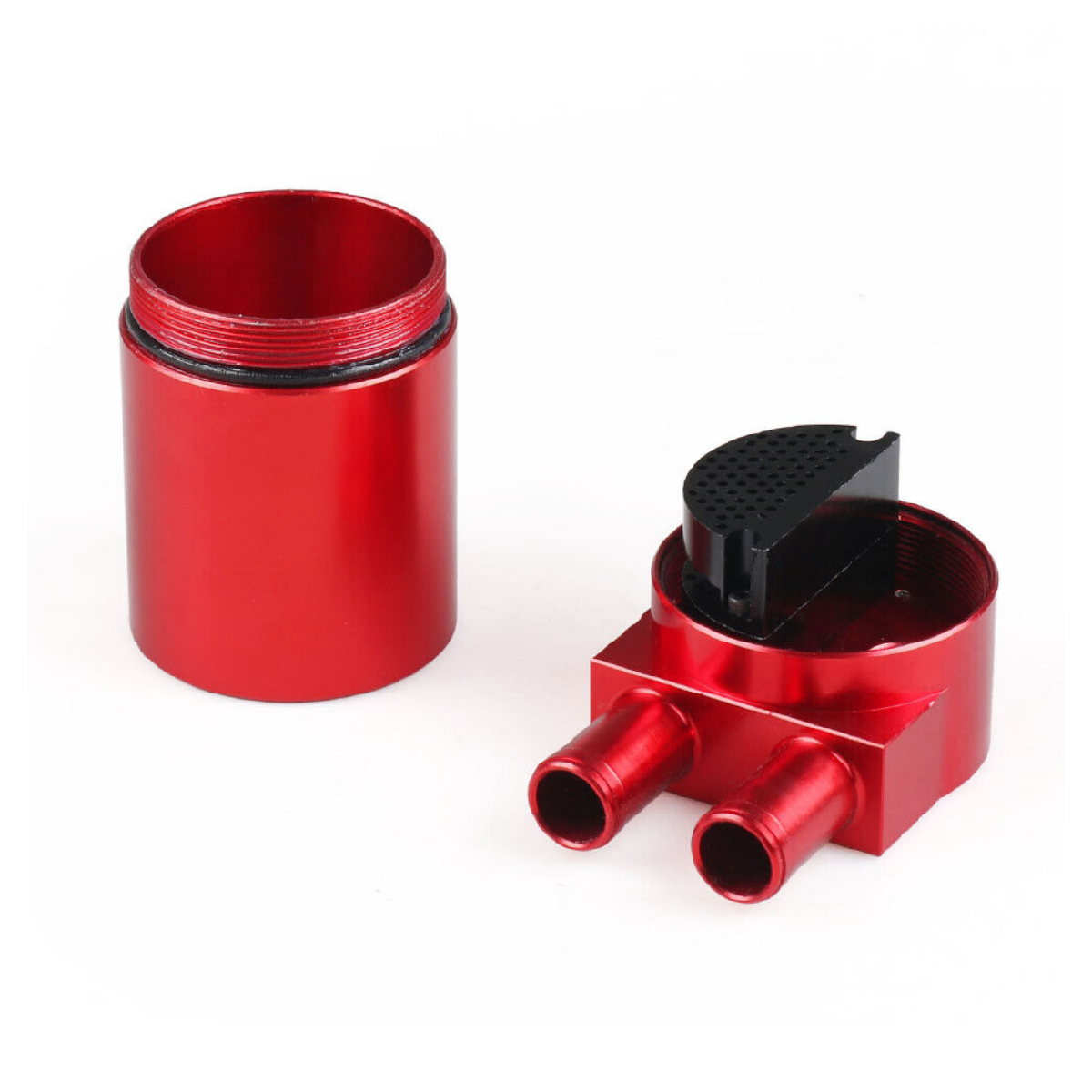 Billet Aluminum Oil Catch Can Tank Bottle Baffled For BMW N54 335i 535i Black oil catch can