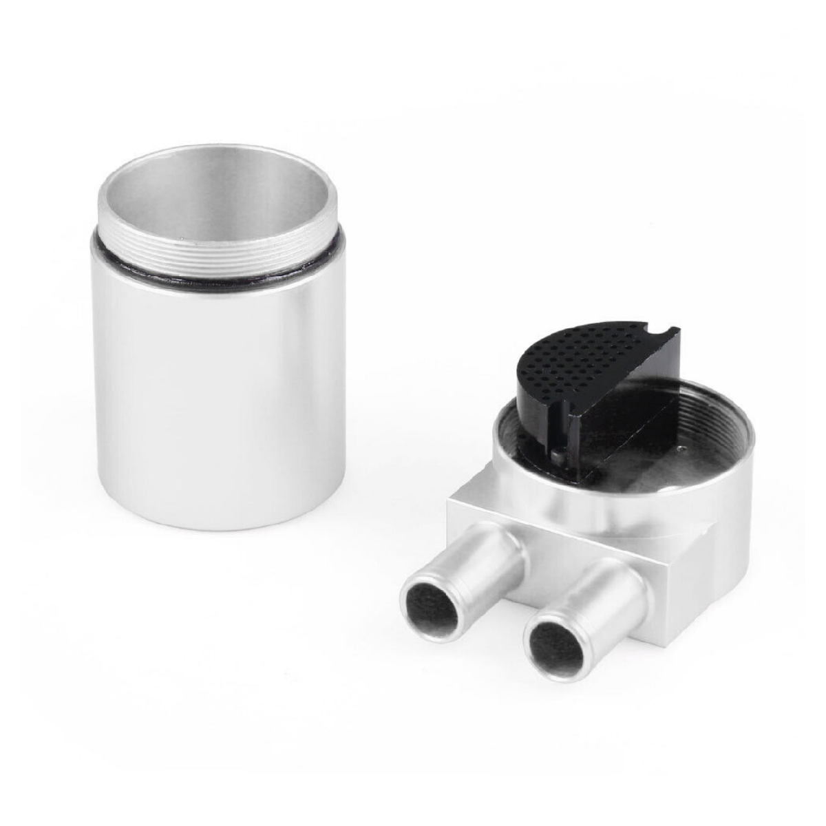 Billet Aluminum Oil Catch Can Tank Bottle Baffled For BMW N54 335i 535i Black oil catch can