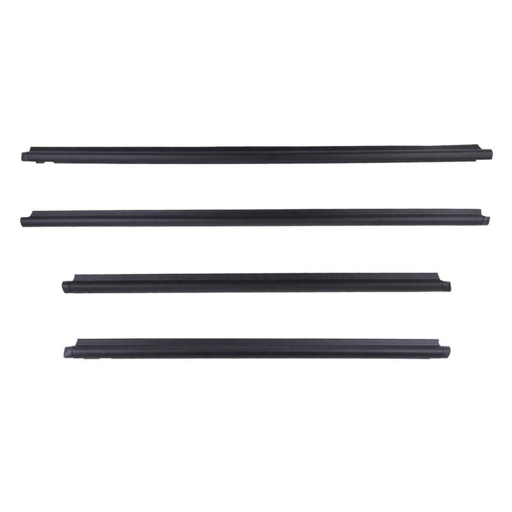 4Pcs Car Window Weatherstrip Black For Toyota Vios 03-06 Car Weatherstrip Window Moulding Trim 68160-0D040 68210-0D040 68180-0D030 68230-0D030 weatherstrip