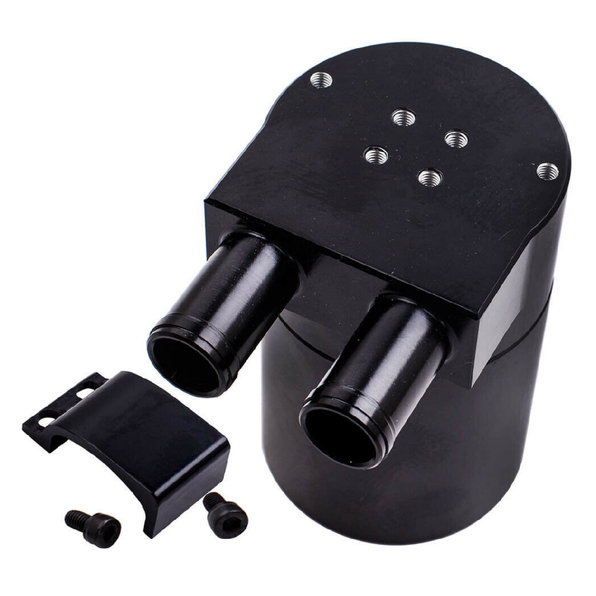 Billet Aluminum Oil Catch Can Tank Bottle Baffled For BMW N54 335i 535i Black oil catch can