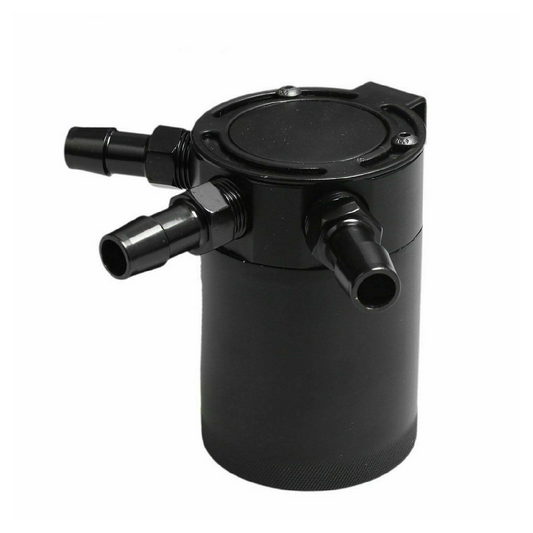 Racing Aluminum 3-Port Oil Catch Can Tank Reservoir Breather Filter Drain Valve oil catch can