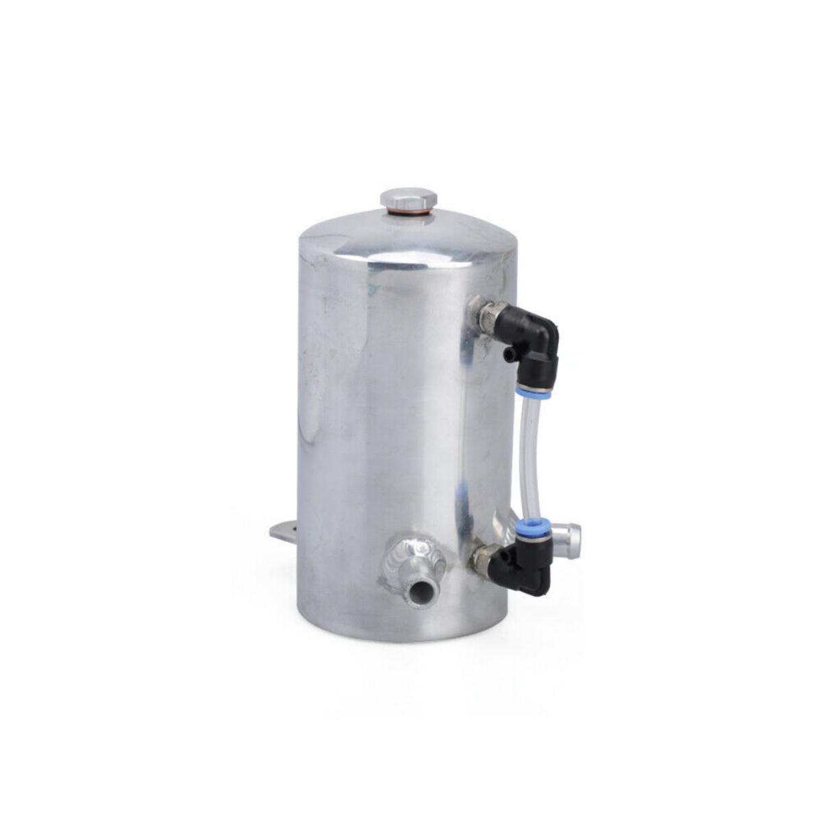 500ml Oil Catch Can Kit 2 Port Reservoir Tank with Drain Plug Polished Aluminum For LS1 LS2 LS3 LS4 LS6 oil catch can