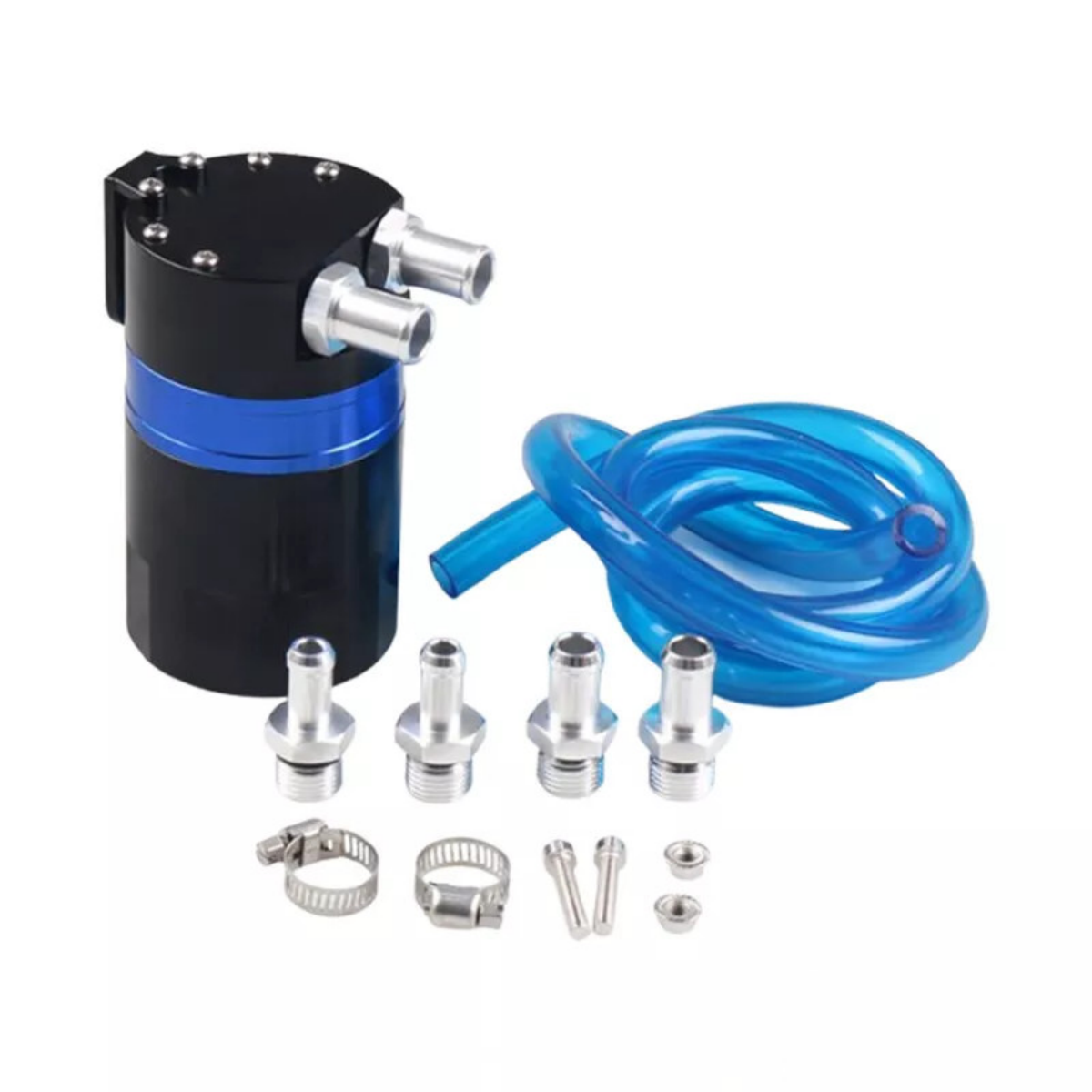 Aluminum Universal Oil Catch Can Kit Reservoir Polish Baffled Oil CatchTank oil catch can