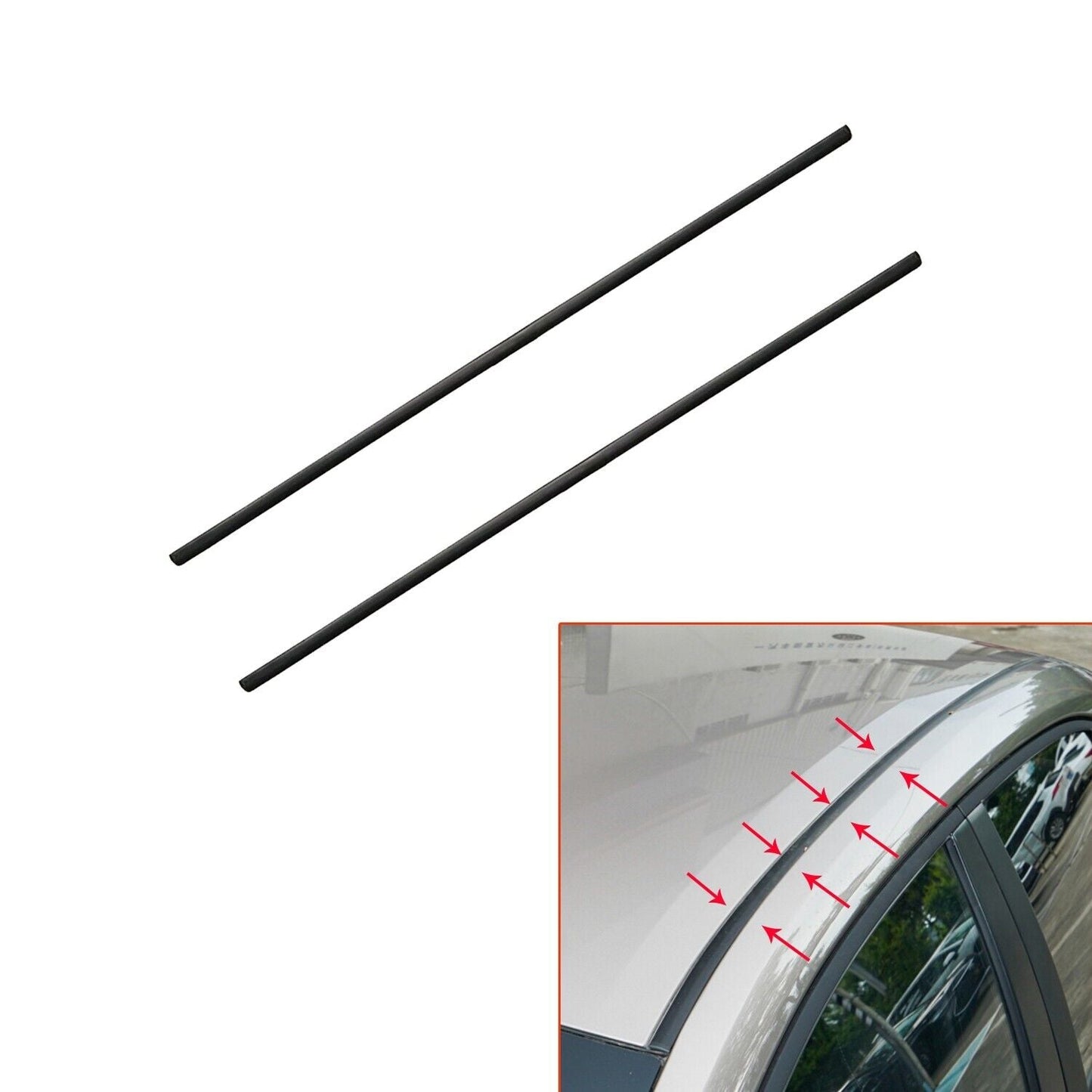 2PCS Car Roof Trim Molding Seal Strip Rubber For Toyota Hilux Car Roof Trim Molding weatherstrip