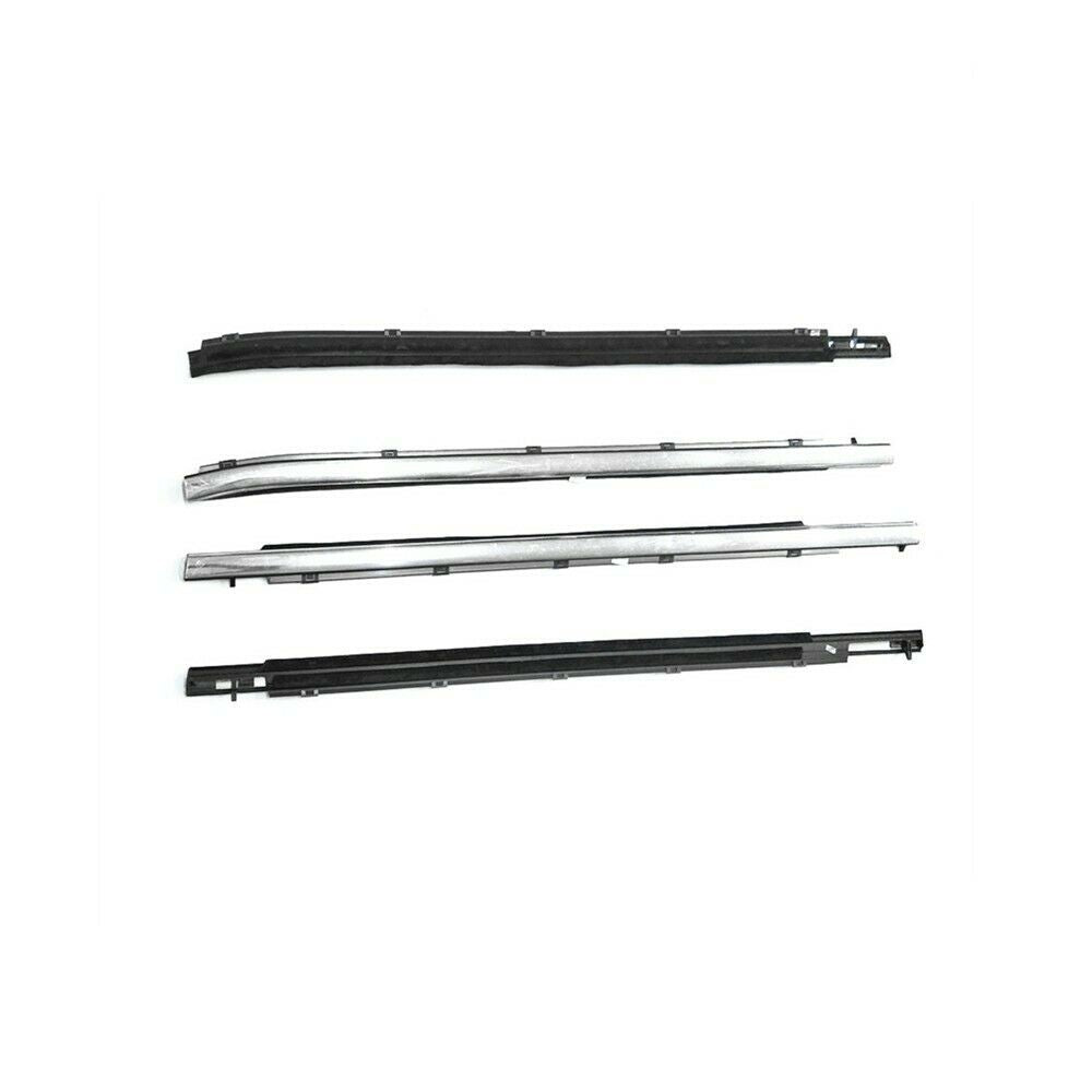 4Pcs Car Window Weatherstrip For Toyota Highlander 2014-2019 Car Weatherstrip Window Moulding Trim 75720-0E070 75710-0E070 75740-0E070 75730-0E070 weatherstrip