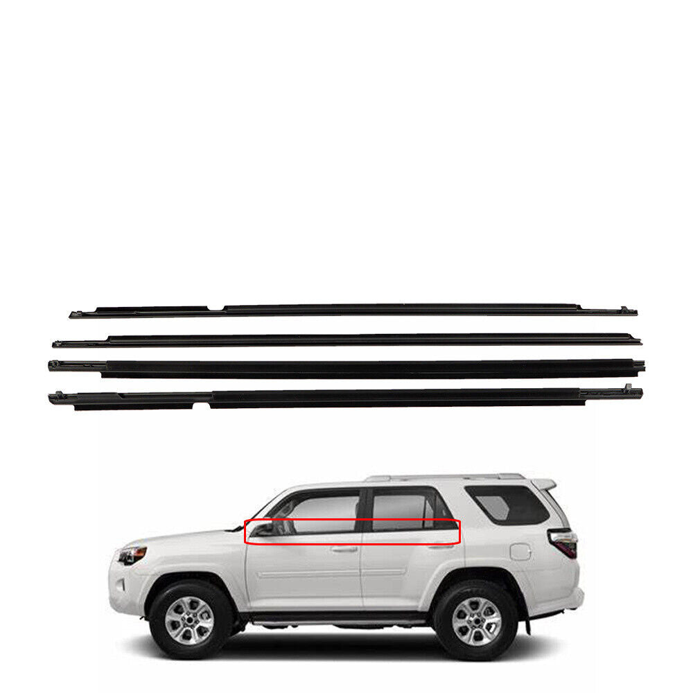 4Pcs Car Window Weatherstrip For Toyota 4 runner 2009-2021 Car Weatherstrip Window Moulding Trim weatherstrip