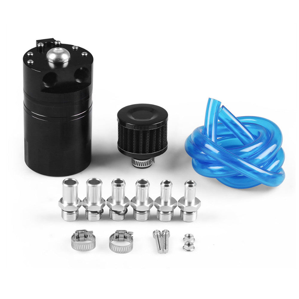 Aluminum Universal Oil Catch Can Kit Reservoir Polish Baffled Oil Catch Tank with Air Filter oil catch can