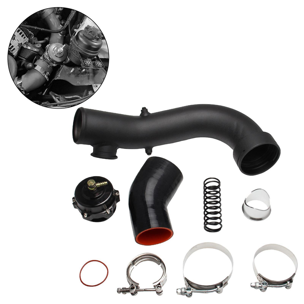Cold Air Intake Turbo Charge Pipe System Replacement for BMW N54 E88 E90 E92 135I 335I with 55MM BOV EGRKIT Shop