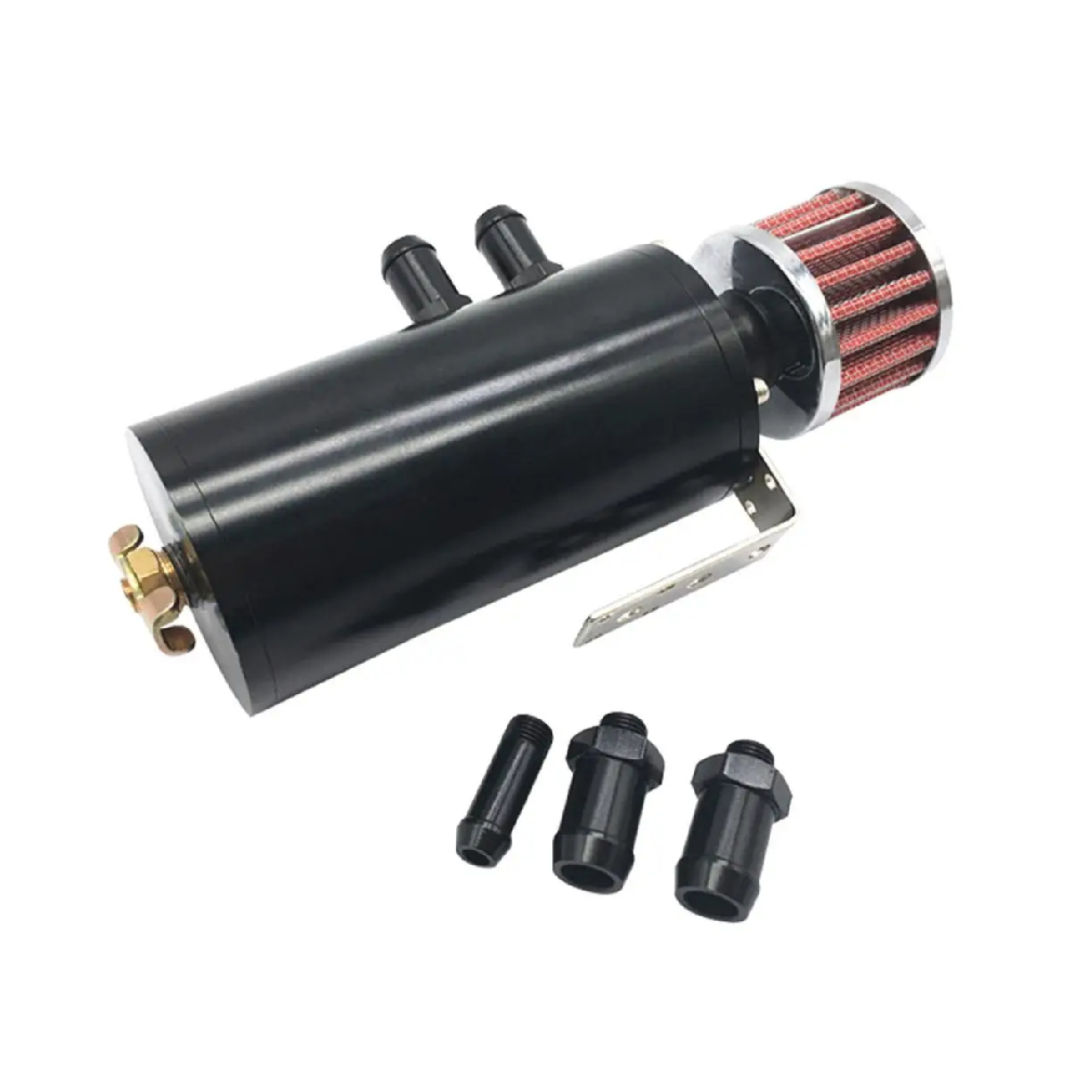 Aluminum Universal Oil Catch Can with Breather & Drain Tap 2LT Baffled Reservoir Tank Oil Catch Tank EGRKIT Shop