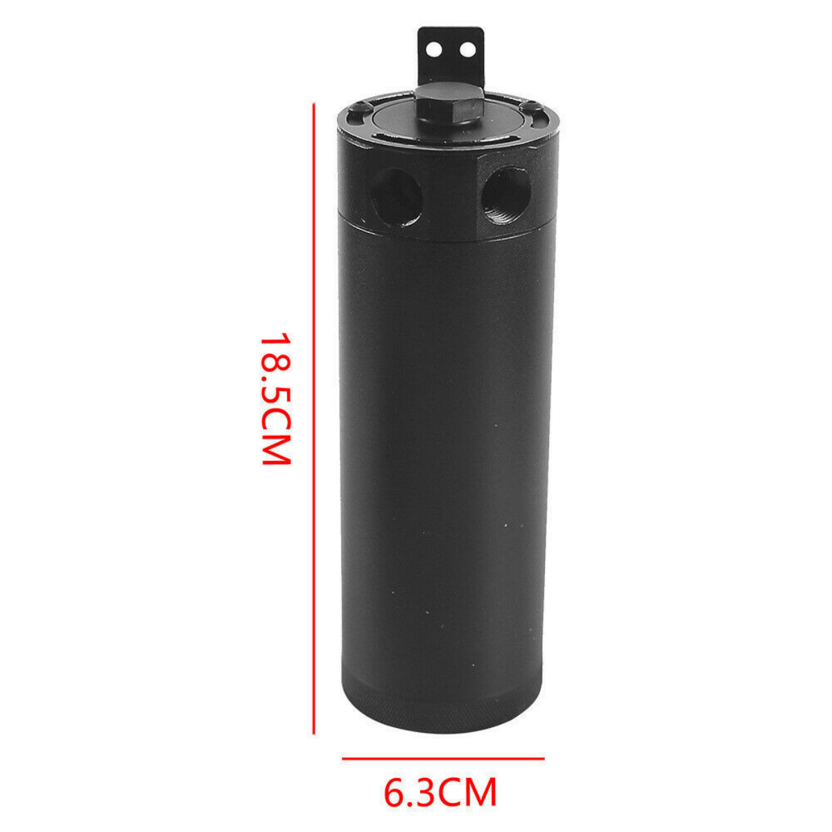 Black Aluminum Baffled 2 port Oil Catch Can Tank Reservoir Tank with Filter Breather For BMW Honda Chevrolet Dodge Nissan Toyota oil catch can