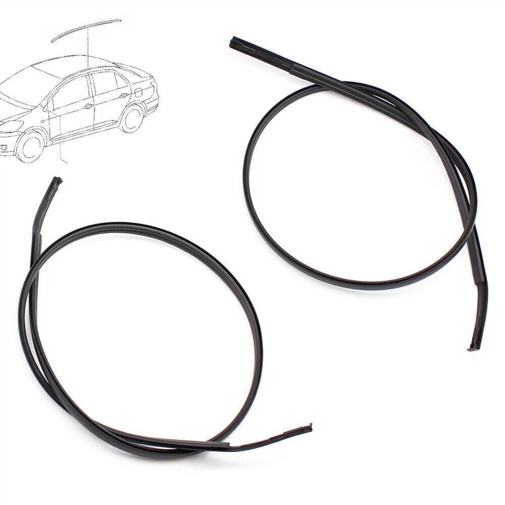 2PCS 148cm Car Roof Trim Molding Seal Strip Rubber For Toyota Yaris sedan 2007-2013 Car Roof Trim Molding weatherstrip