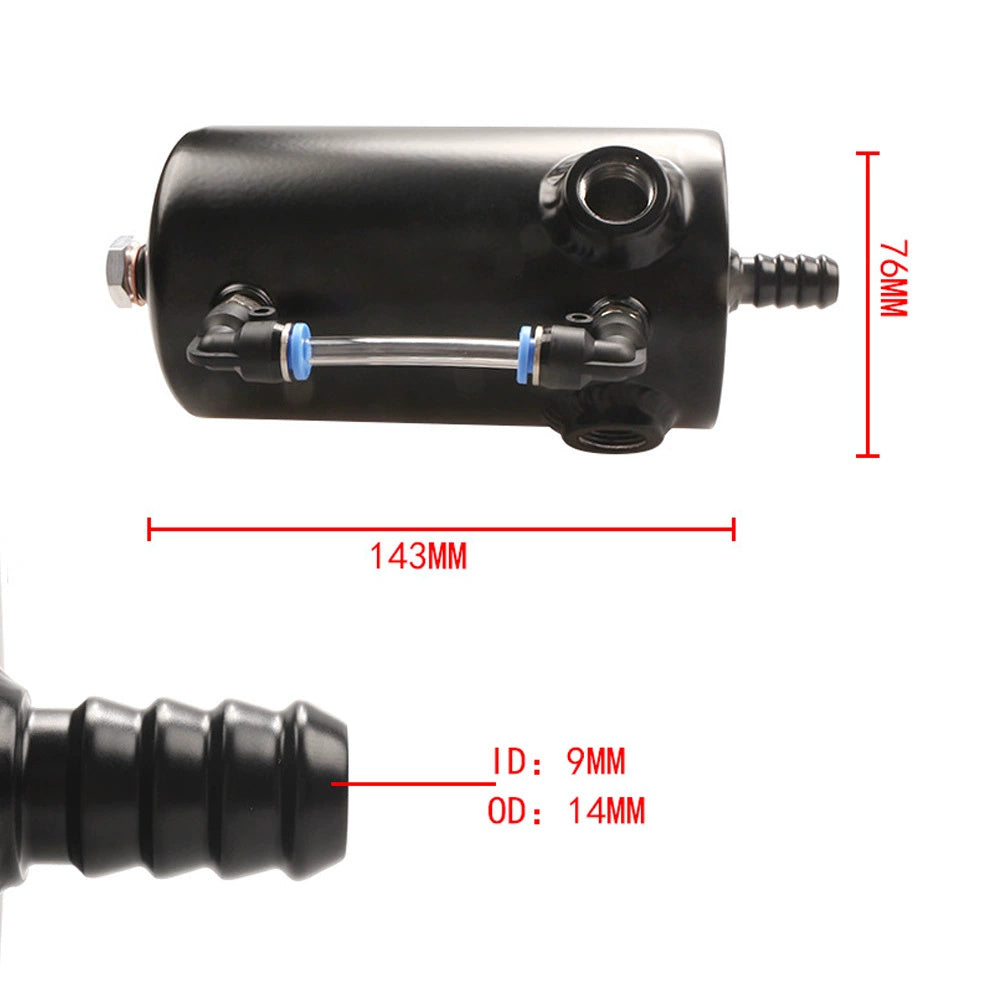 Universal 0.5L Aluminum Car Oil Catch Tank Can Reservoir Breather Air Filter oil catch can