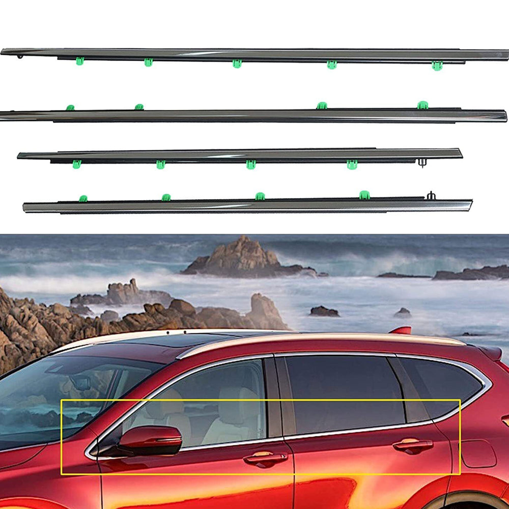 4Pcs Car Window Weatherstrip Chrome For Honda CRV 2017-2022 Car Weatherstrip Window Moulding Trim weatherstrip