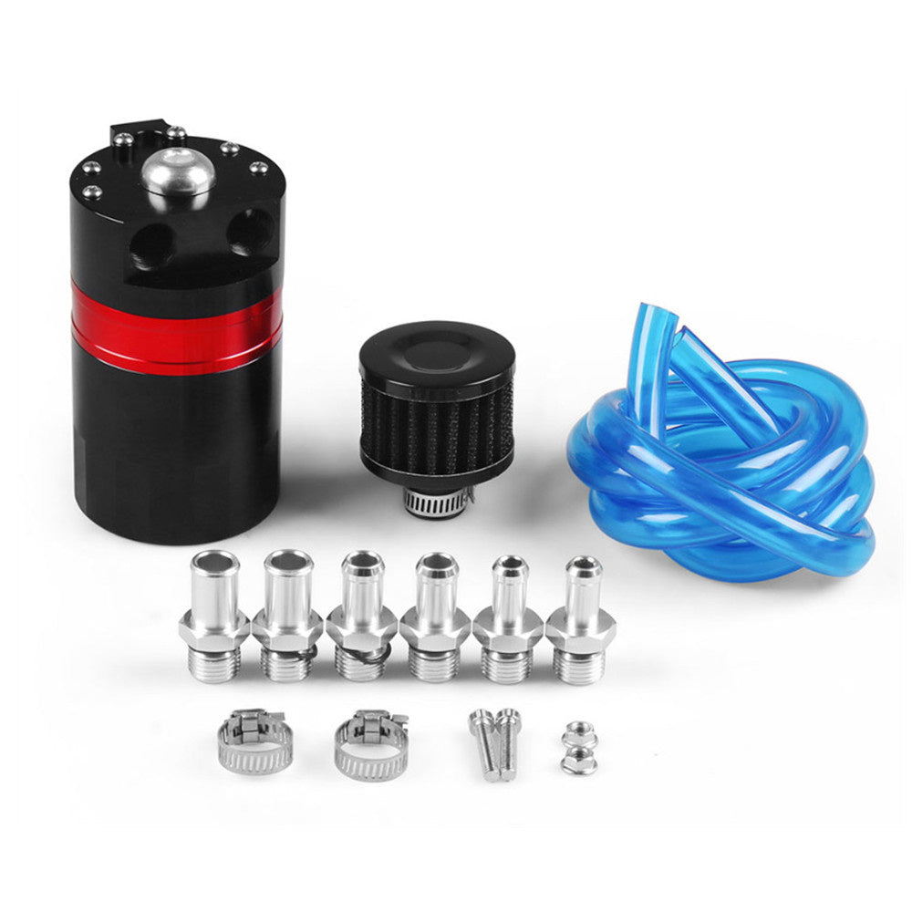 Aluminum Universal Oil Catch Can Kit Reservoir Polish Baffled Oil Catch Tank with Air Filter oil catch can
