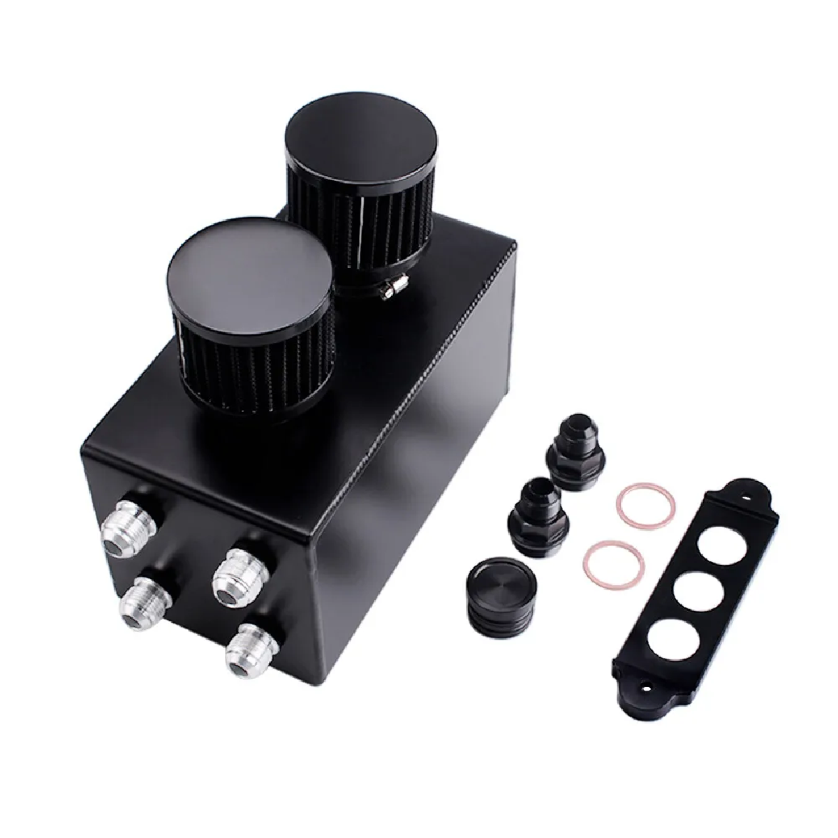 Pro Series Oil Catch Can Breather 4 Port All Black -10AN For Honda Civic Acura oil catch can