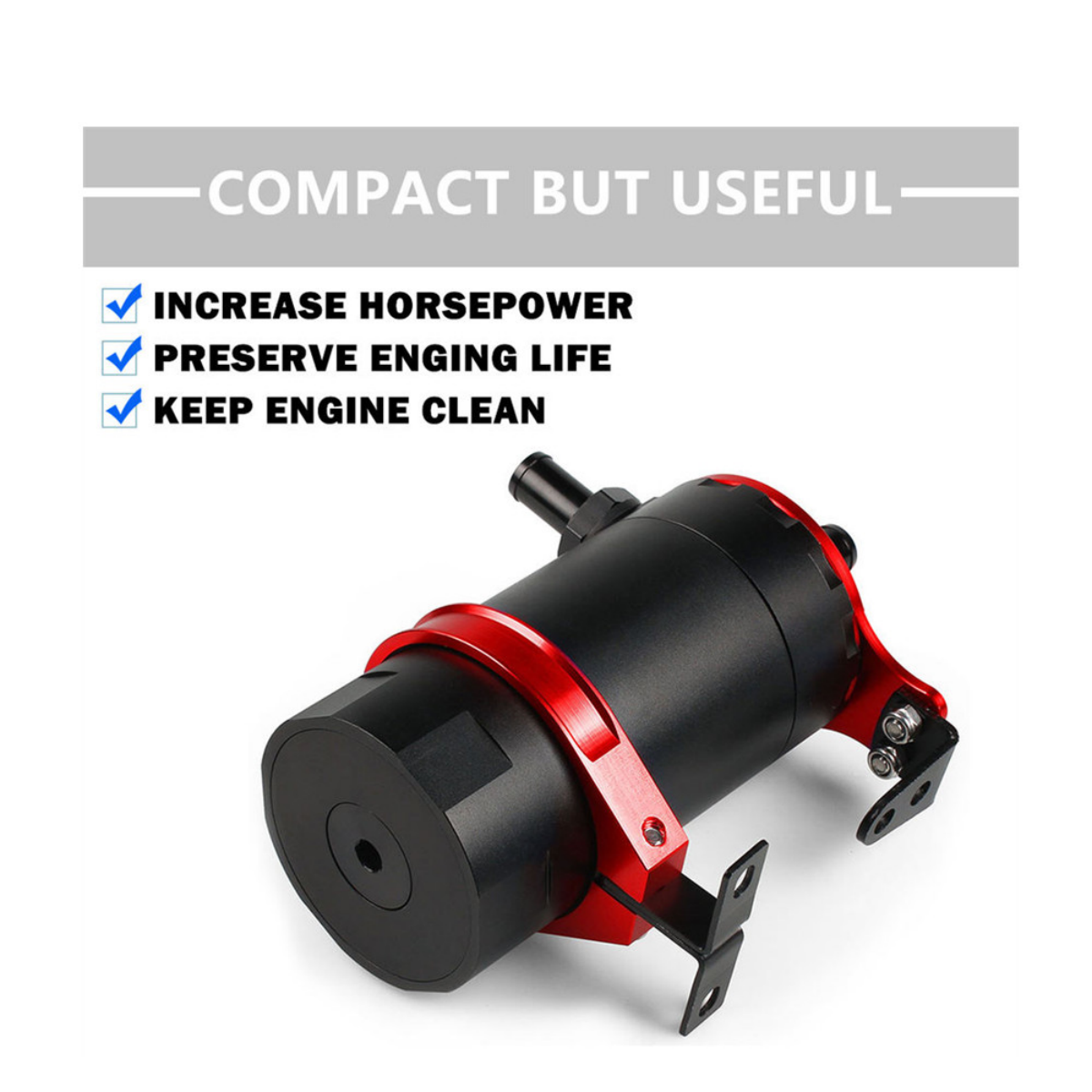 Aluminum Baffled Billet Oil Catch Tank Reservoir Kit Universal Oil Catch Can oil catch can