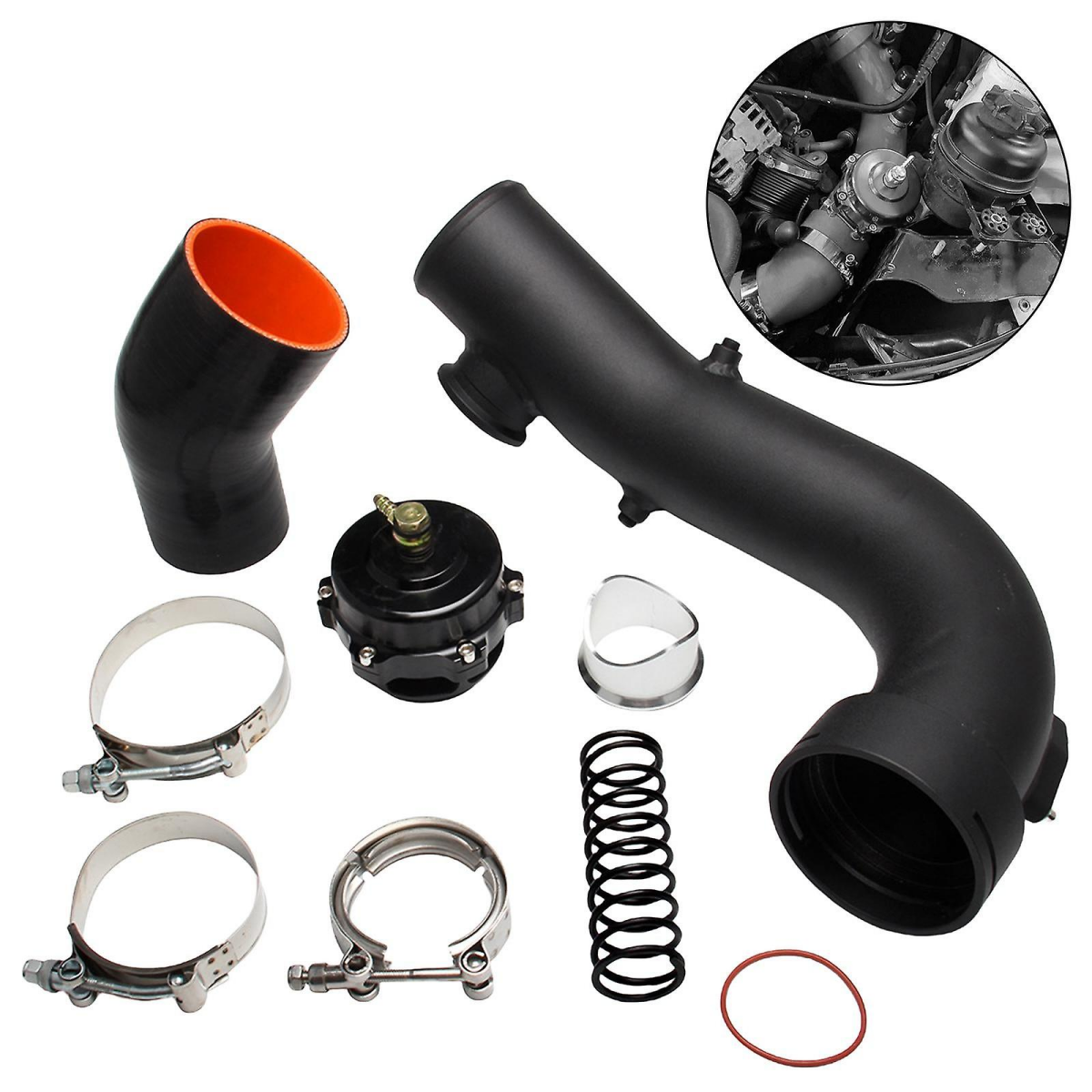 Cold Air Intake Turbo Charge Pipe System Replacement for BMW N54 E88 E90 E92 135I 335I with 55MM BOV EGRKIT Shop