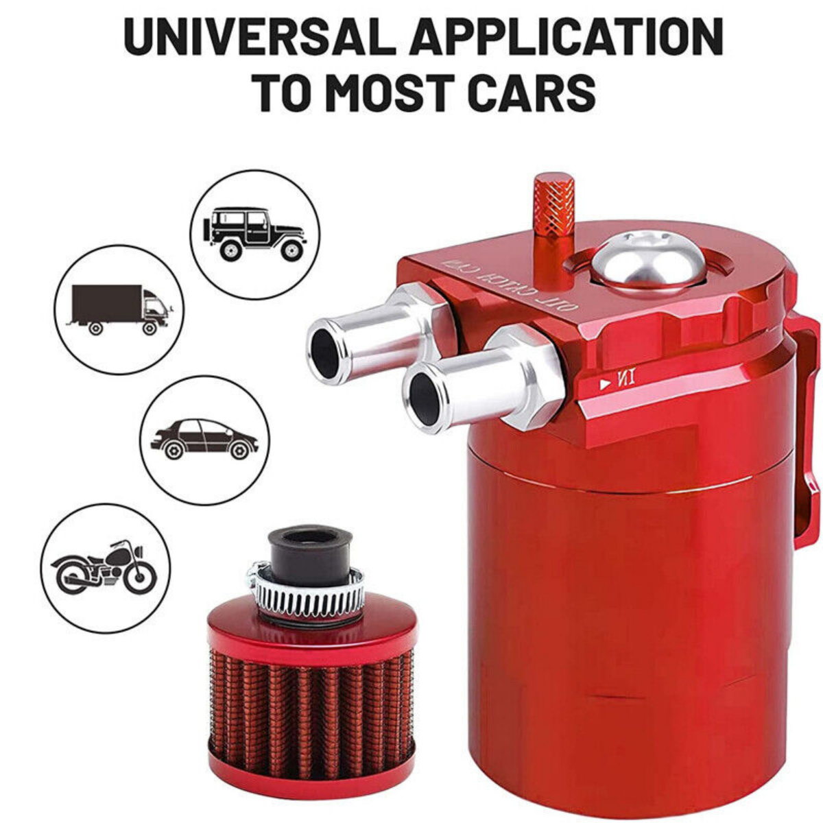 Universal Car Oil Catch Can Kit Reservoir Tank 300ml With Breather 3/8" BLUE Aluminum oil catch can