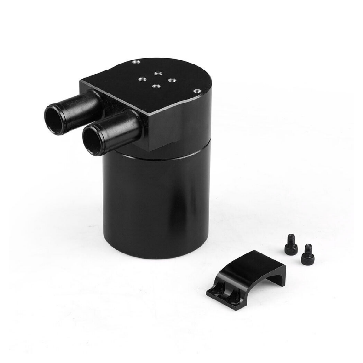 Billet Aluminum Oil Catch Can Tank Bottle Baffled For BMW N54 335i 535i Black oil catch can