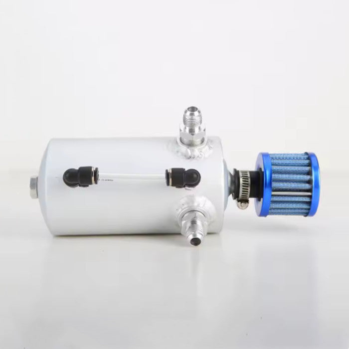 Universal 0.5L Aluminum Car Oil Catch Tank Can Reservoir Breather Air Filter oil catch can