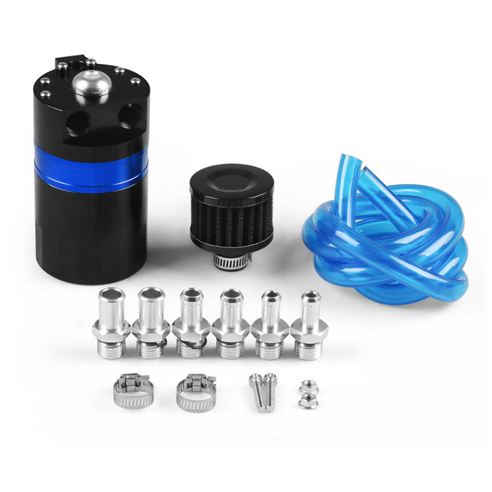 Aluminum Universal Oil Catch Can Kit Reservoir Polish Baffled Oil Catch Tank with Air Filter oil catch can