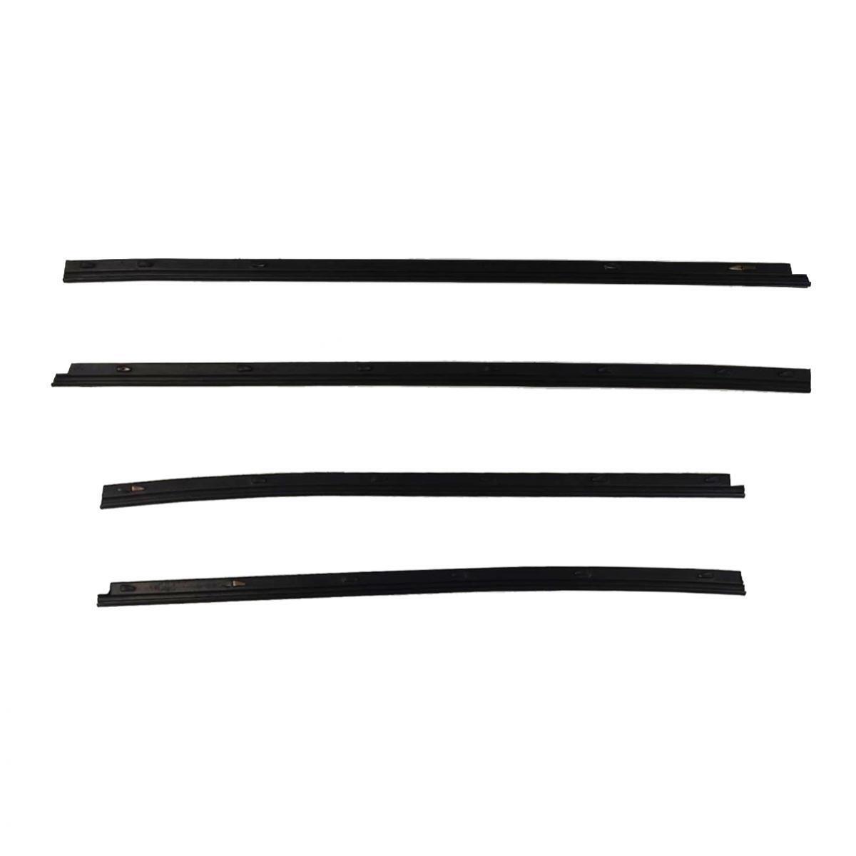 4Pcs Car Window Inner Weatherstrip Black Inner For Hilux 4 doors 2004-2015 Car Weatherstrip Window Moulding Trim weatherstrip