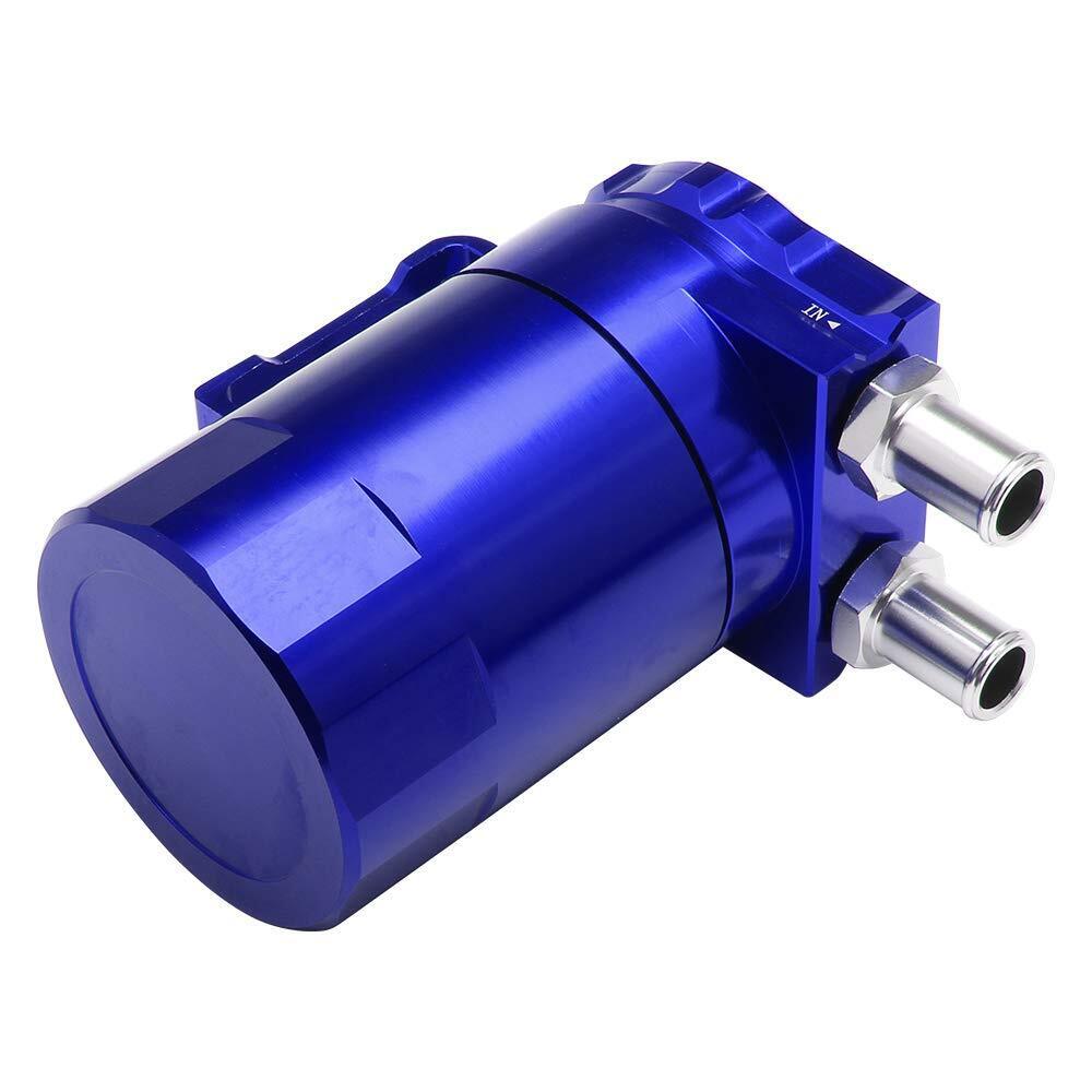 Universal Car Oil Catch Can Kit Reservoir Tank 300ml With Breather 3/8" Black Aluminum oil catch can