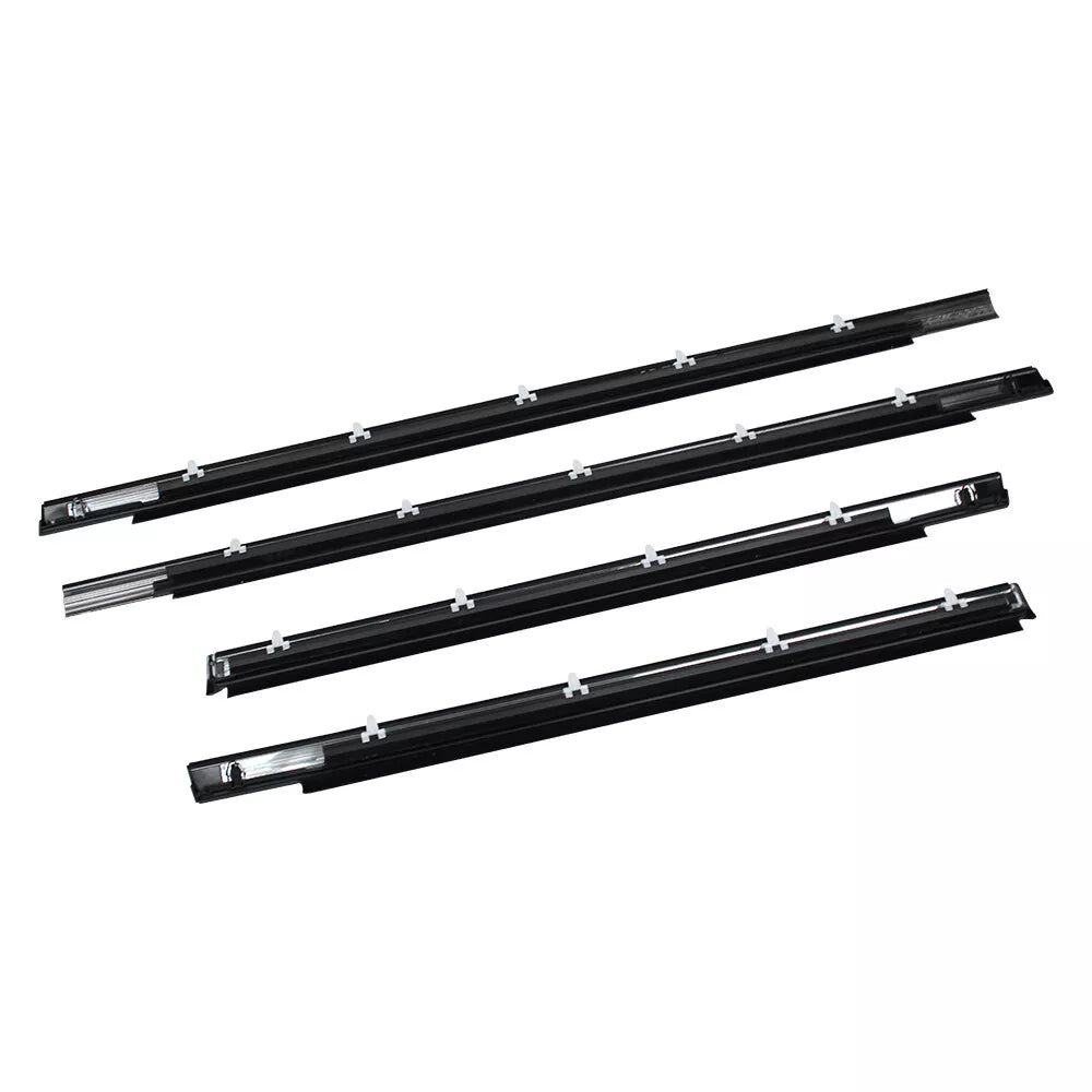 4Pcs Car Window Weatherstrip Black For Toyota Sequoia 1999-2007 Car Weatherstrip Window Moulding Trim 75710-0C010 75730-0C010 weatherstrip