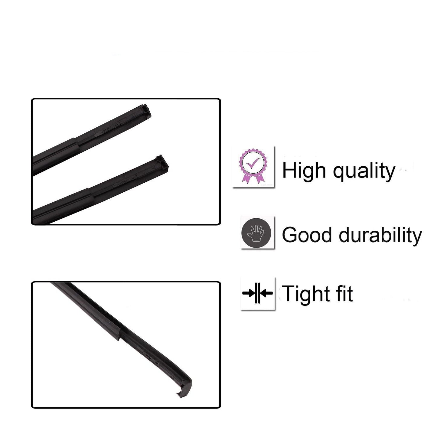 2PCS Car Roof Trim Molding Seal Strip Rubber 75556-12150 75555-12140 For Toyota Corolla 2009-2013 Car Roof Trim Molding weatherstrip