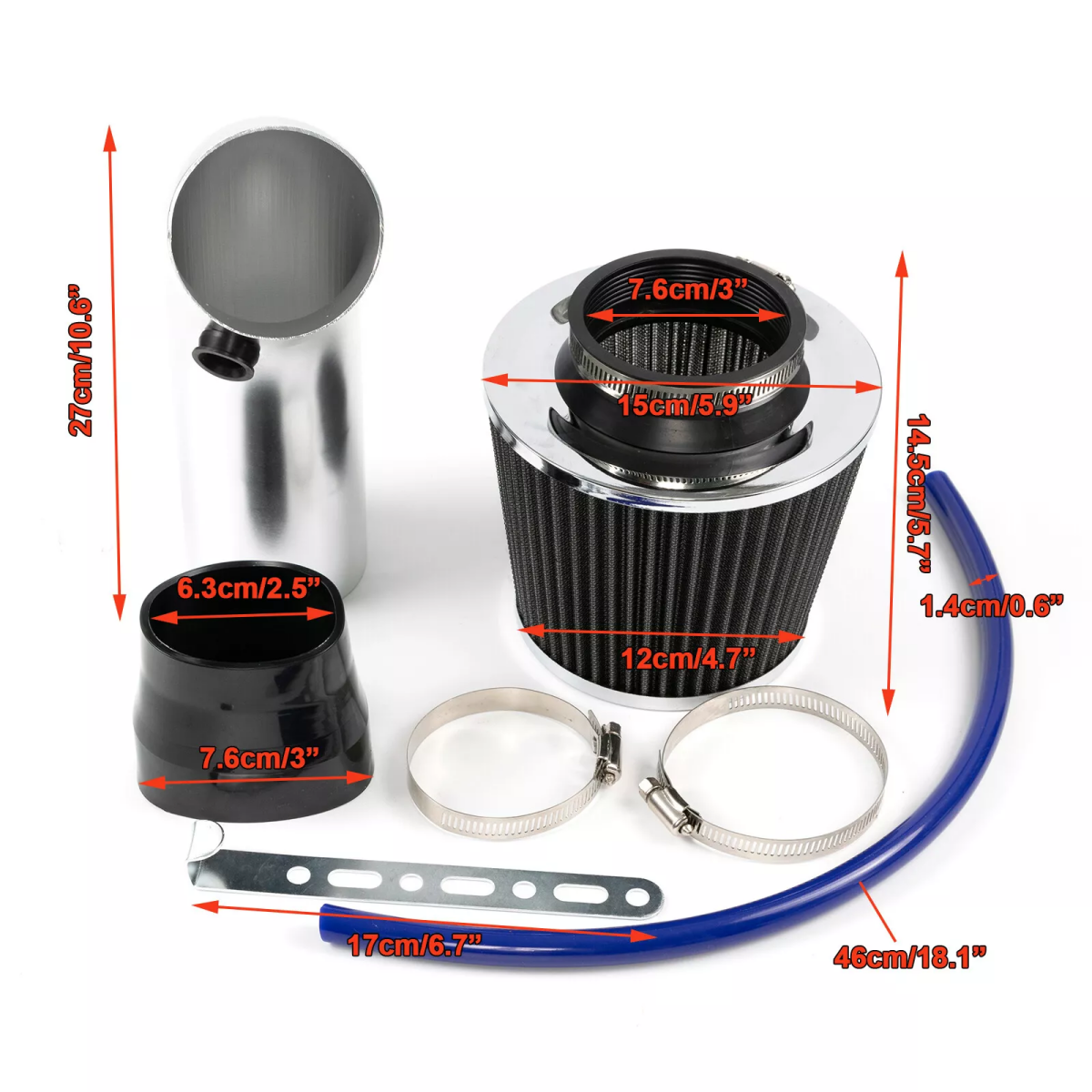 Cold Air Intake System Filter Induction Kits Universal Car Pipe Power Flow Hose EGRKIT Shop