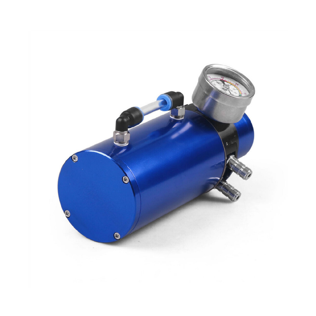 Universal Aluminum Oil Catch Can Tank Reservoir with Vacuum Pressure Gauge Oil Catch Tank EGRKIT Shop