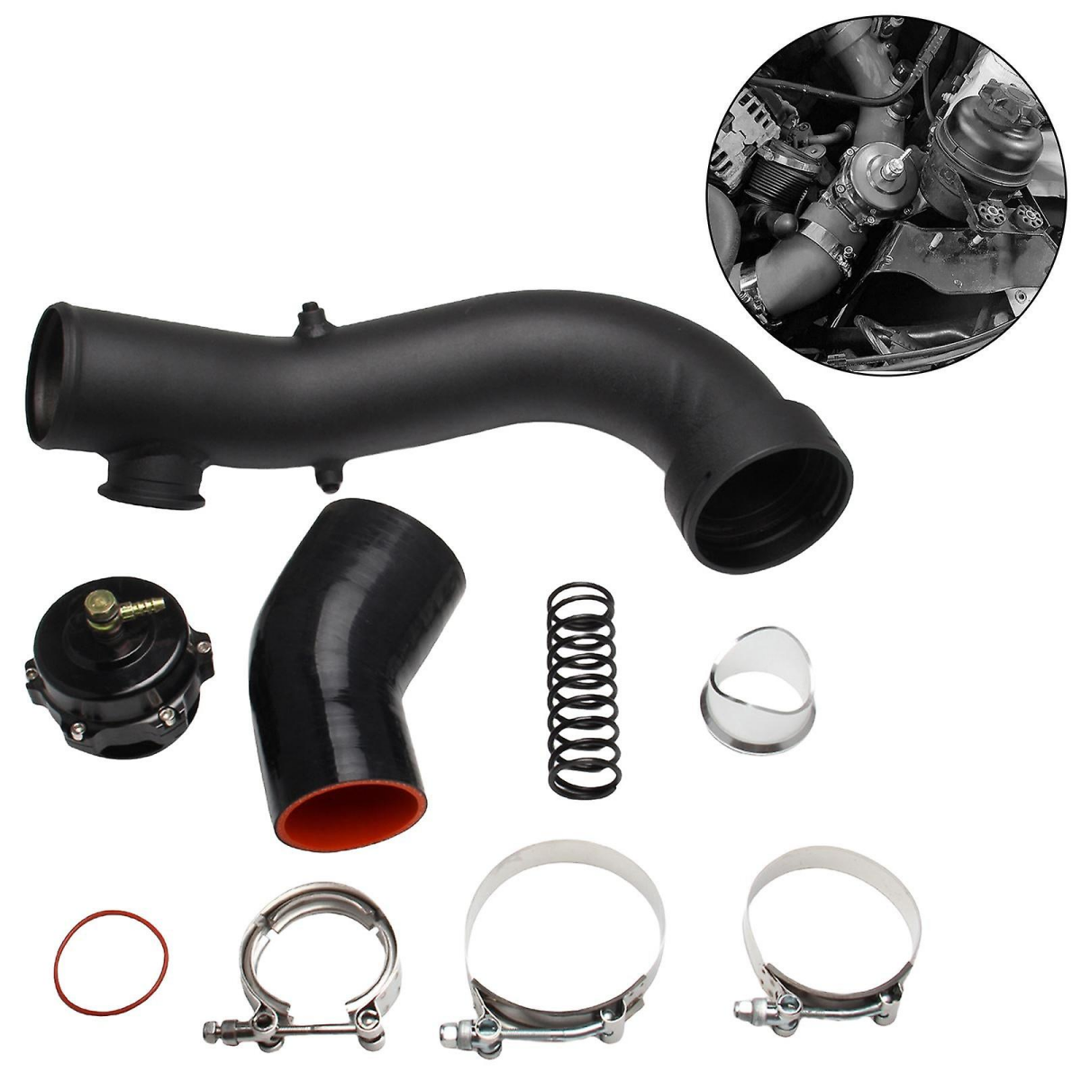Cold Air Intake Turbo Charge Pipe System Replacement for BMW N54 E88 E90 E92 135I 335I with 55MM BOV EGRKIT Shop