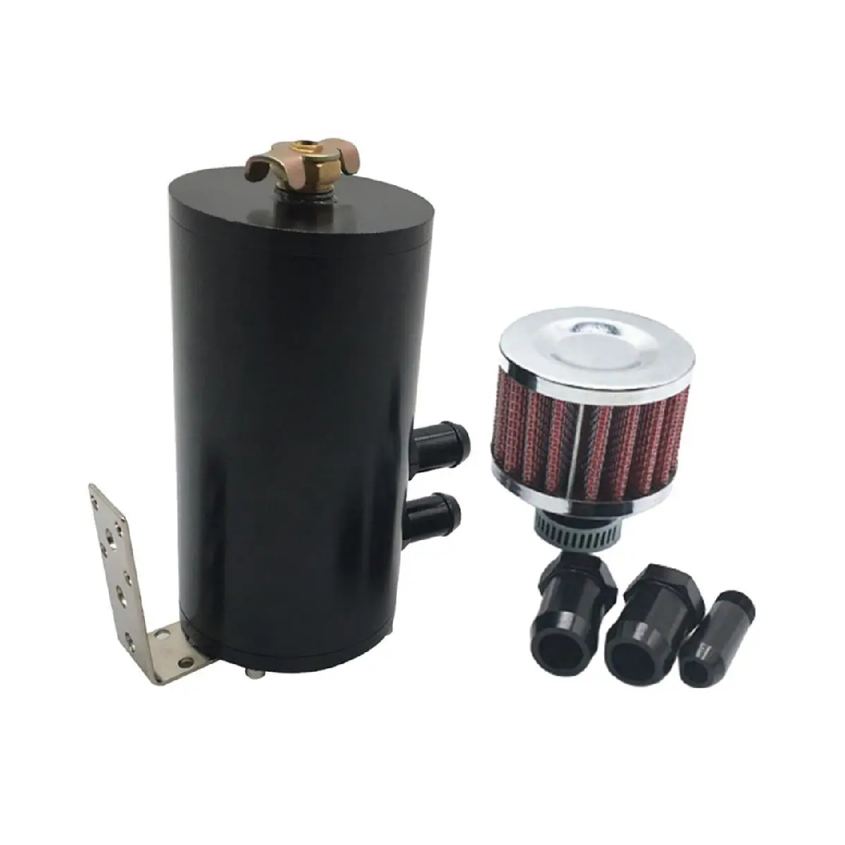 Aluminum Universal Oil Catch Can with Breather & Drain Tap 2LT Baffled Reservoir Tank Oil Catch Tank EGRKIT Shop