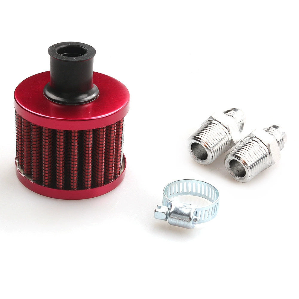 Universal 0.5L Aluminum Car Oil Catch Tank Can Reservoir Breather Air Filter oil catch can