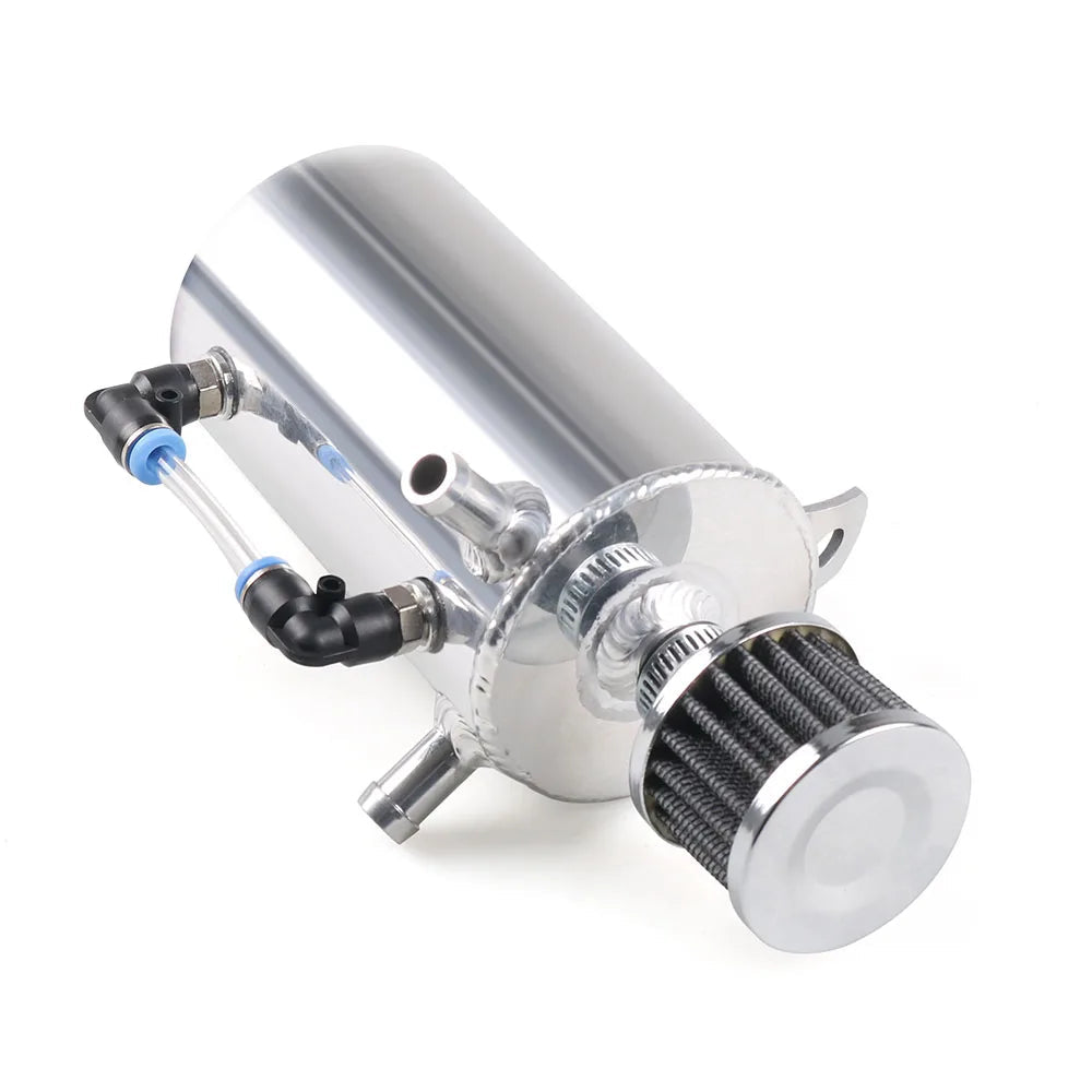 Universal 0.5L Aluminum Car Polishing Oil Catch Tank Can Reservoir Breather Air Filter oil catch can
