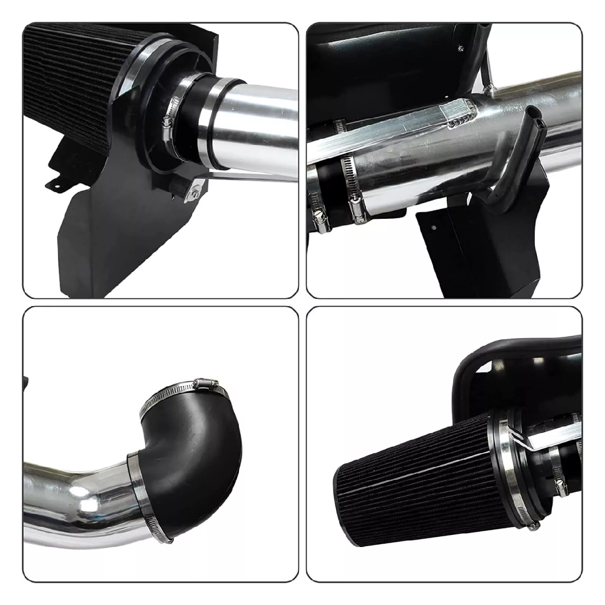 Cold Air Intake System with Heat Shield Kit For 09-13 GM Chevy GMC 1500 V8 4.8L 5.3L 6.0L EGRKIT Shop