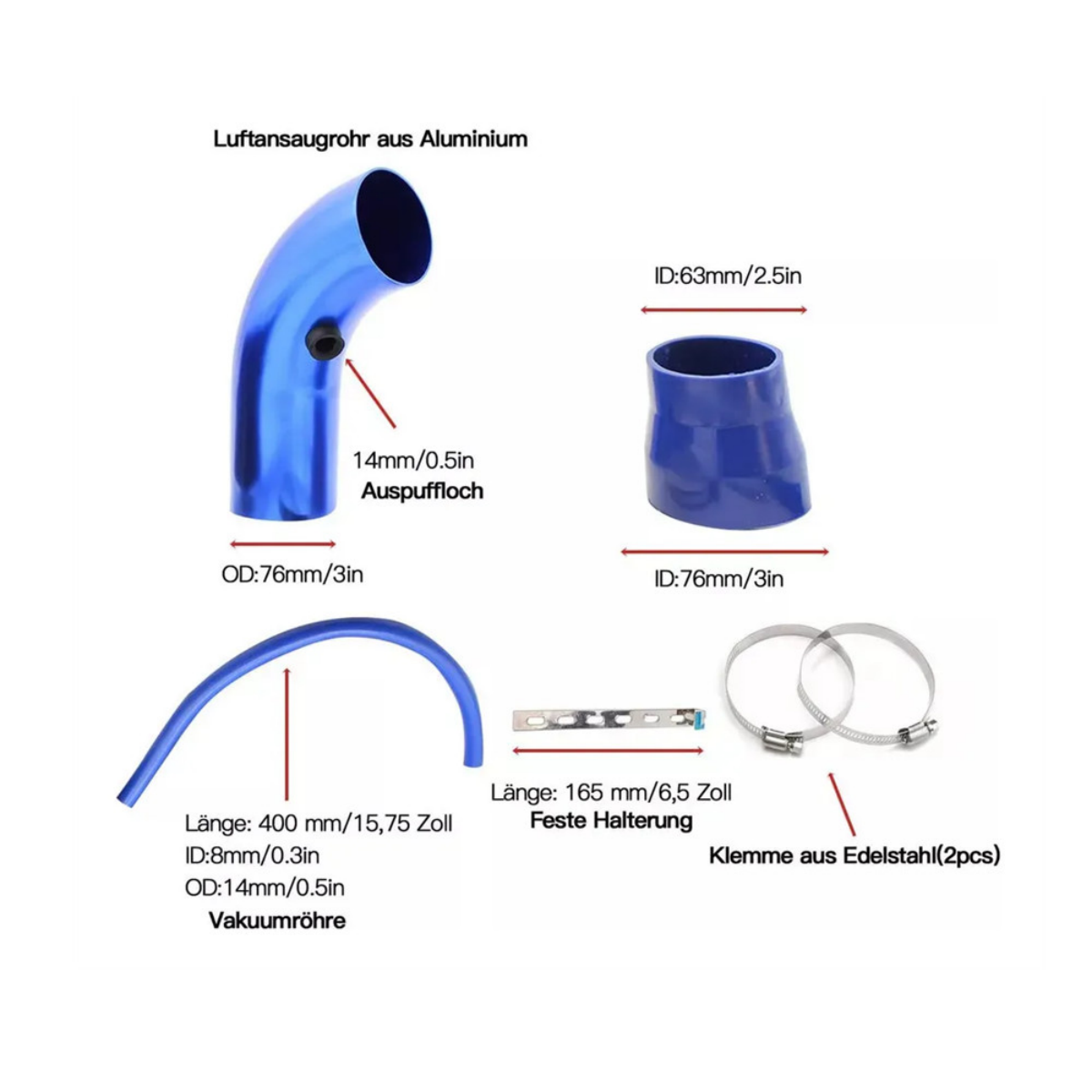 Cold Air Intake System Filter Induction Kits Universal Car Pipe Power Flow Hose EGRKIT Shop