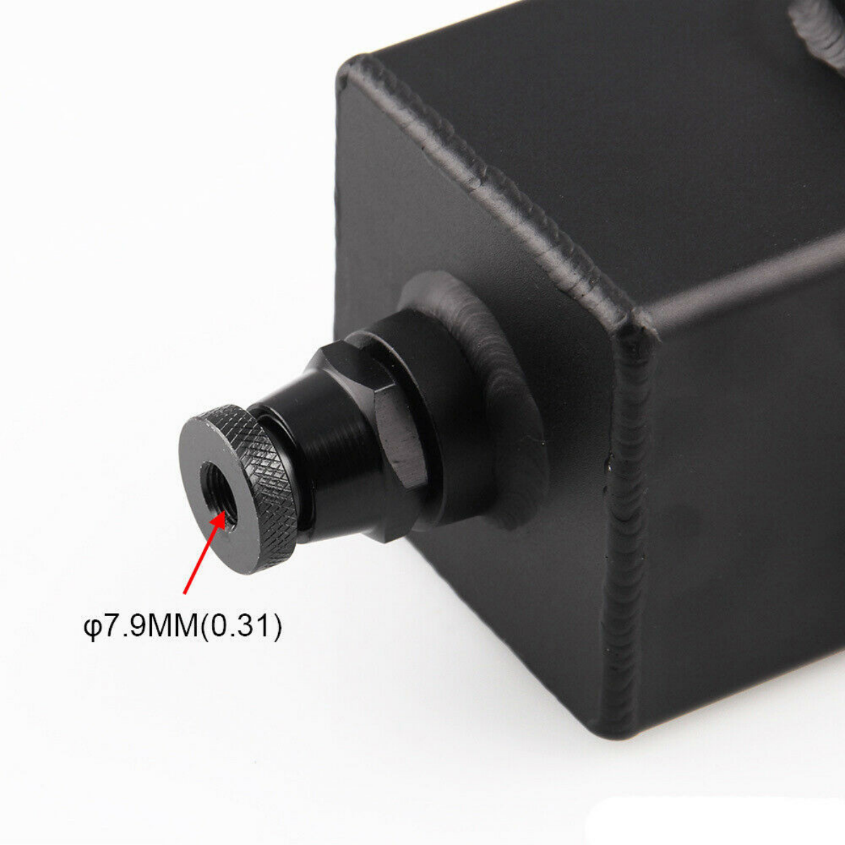 Universal Aluminum 1L Oil Catch Can Reservoir Tank + Breather Filter baffled oil catch can